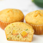 muffins cut in half.