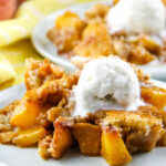 photo of easy peach cobbler